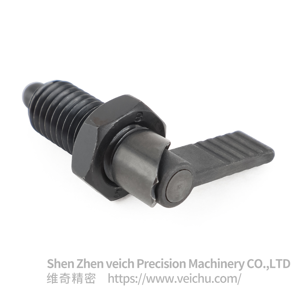 VCN227-BK Carbon Steel L Type Handle Spring Loaded Plunger