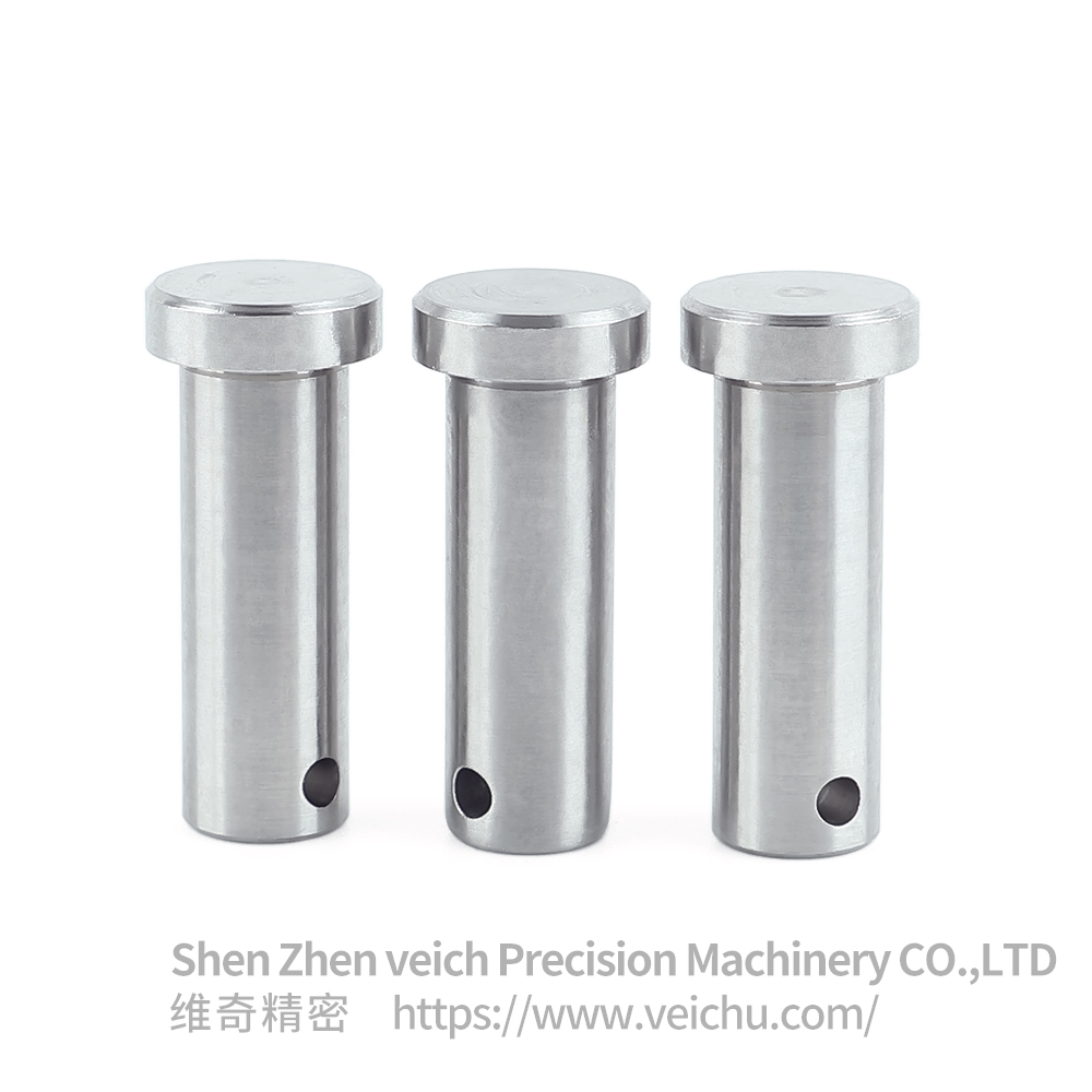 Cylindrical Flat-head Stainless Steel Custom Pins with Holes