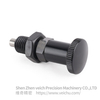 VCN210-BK-Flat Pin Carbon Steel Aluminum Knob Return Type Indexing Plunger