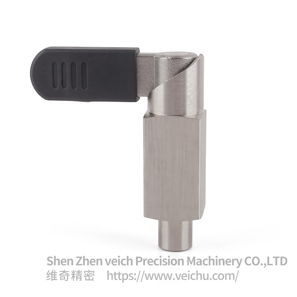 VCN256-BNK Weldable L-Handle Stainless Steel Spring Index Plunger