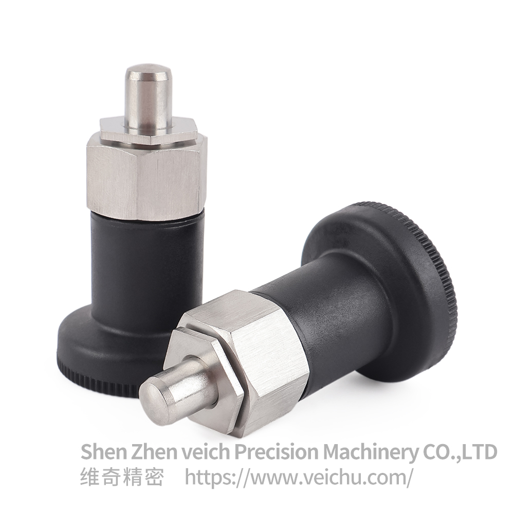 VCN255-BN-Stainless Steel Nylon6 Knob Hexagonal Index Plunger