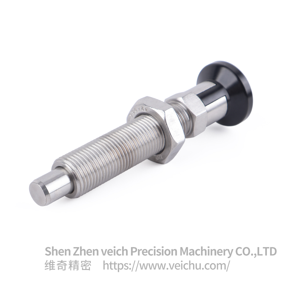 VCN244-CNK Stainless Steel Rest Position Extended Thread Pull Index Plunger