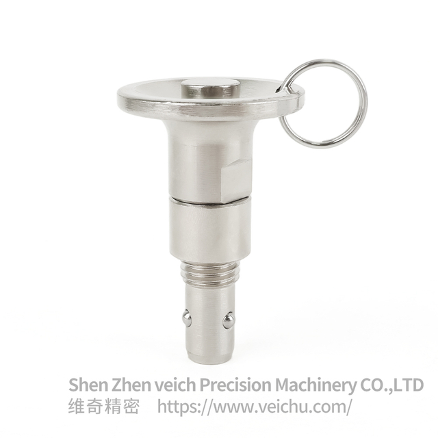 VCN125 Stainless Steel Push-botton Type Ball Lock Pin with Threaded And 3 Beads
