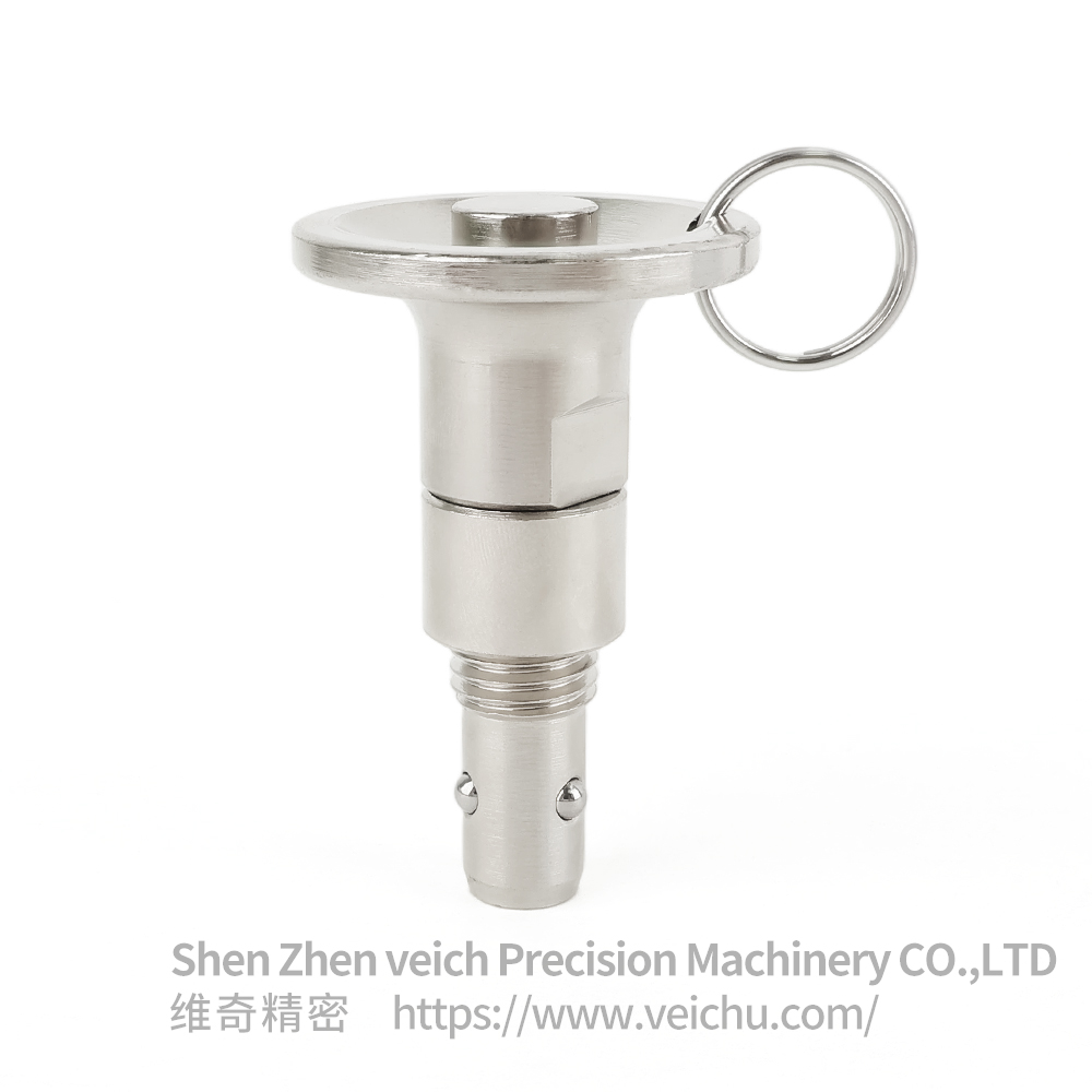 VCN125 Stainless Steel Push-botton Type Ball Lock Pin with Threaded And 3 Beads