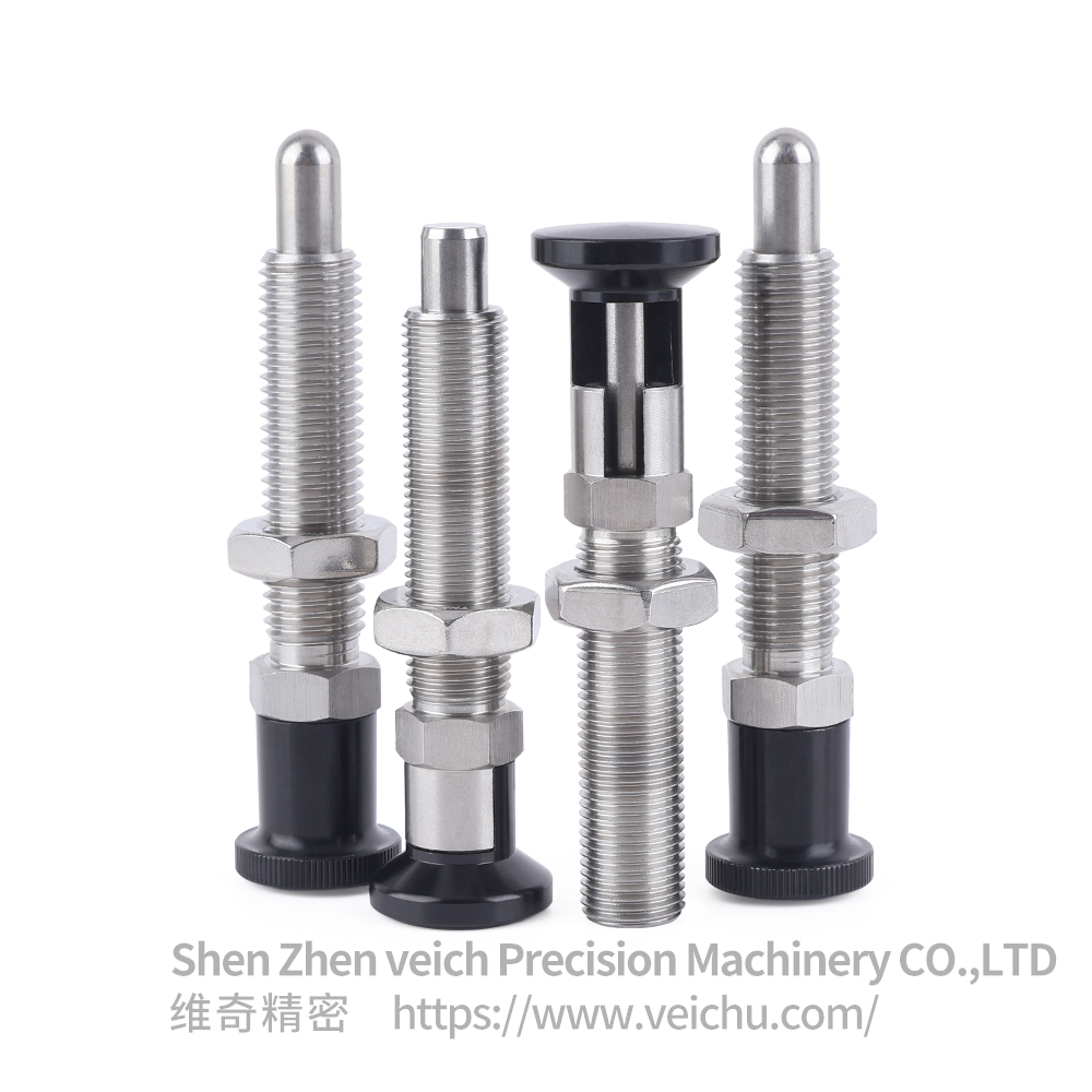 VCN244-CNK Stainless Steel Rest Position Extended Thread Pull Index Plunger