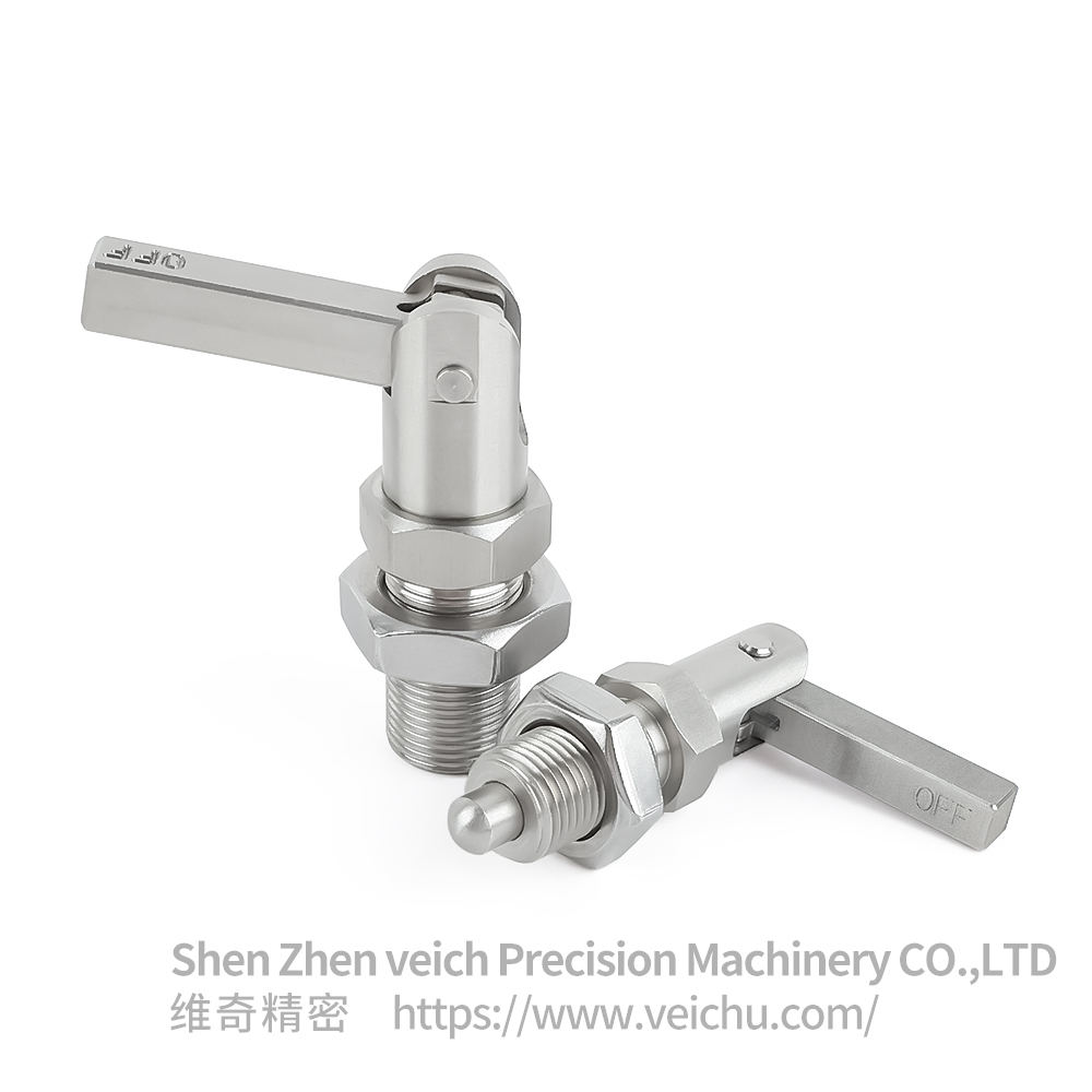 VCN248-CNK/MCNK Weldable L-Handle Stainless Steel Spring Index Plunger