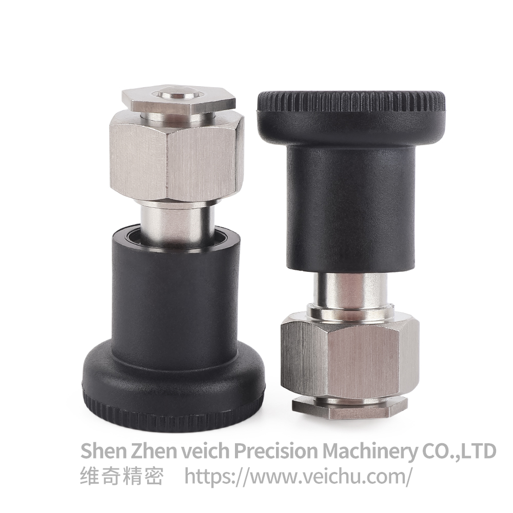 VCN255-CN-Stainless Steel Rest Position Hexagonal Index Plunger with Nylon6 Knob