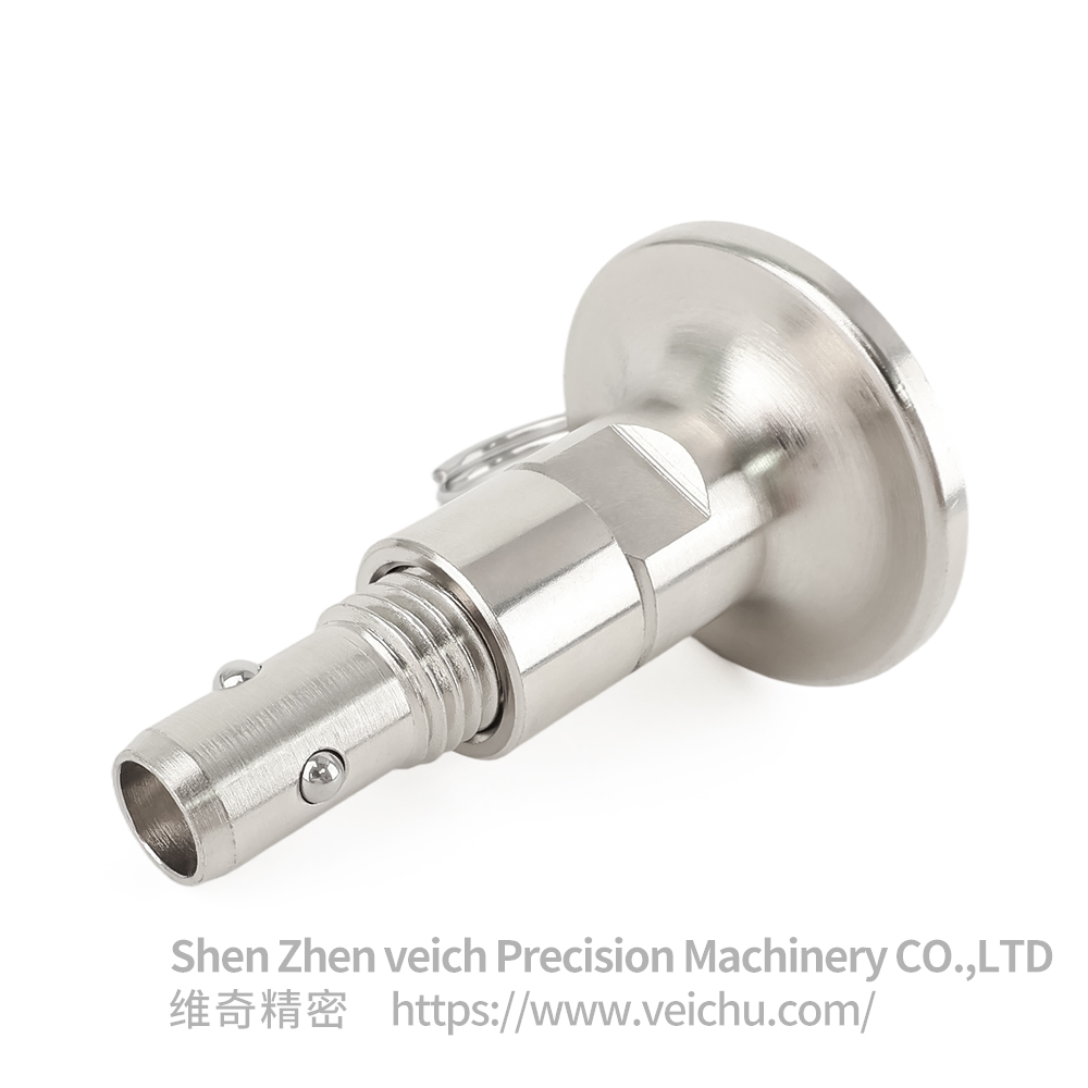 VCN125 Stainless Steel Push-botton Type Ball Lock Pin with Threaded And 3 Beads