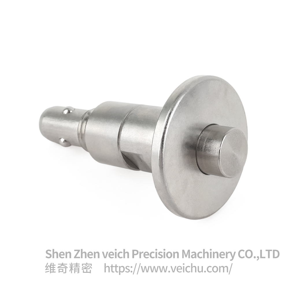 VCN126 Stainless Steel Push-botton Type 3 Beads Ball Lock Pin with Threaded 