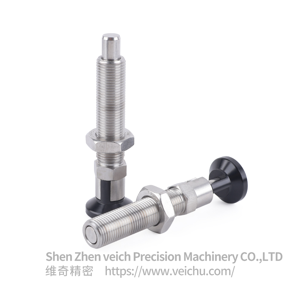 VCN244-CNK Stainless Steel Rest Position Extended Thread Pull Index Plunger