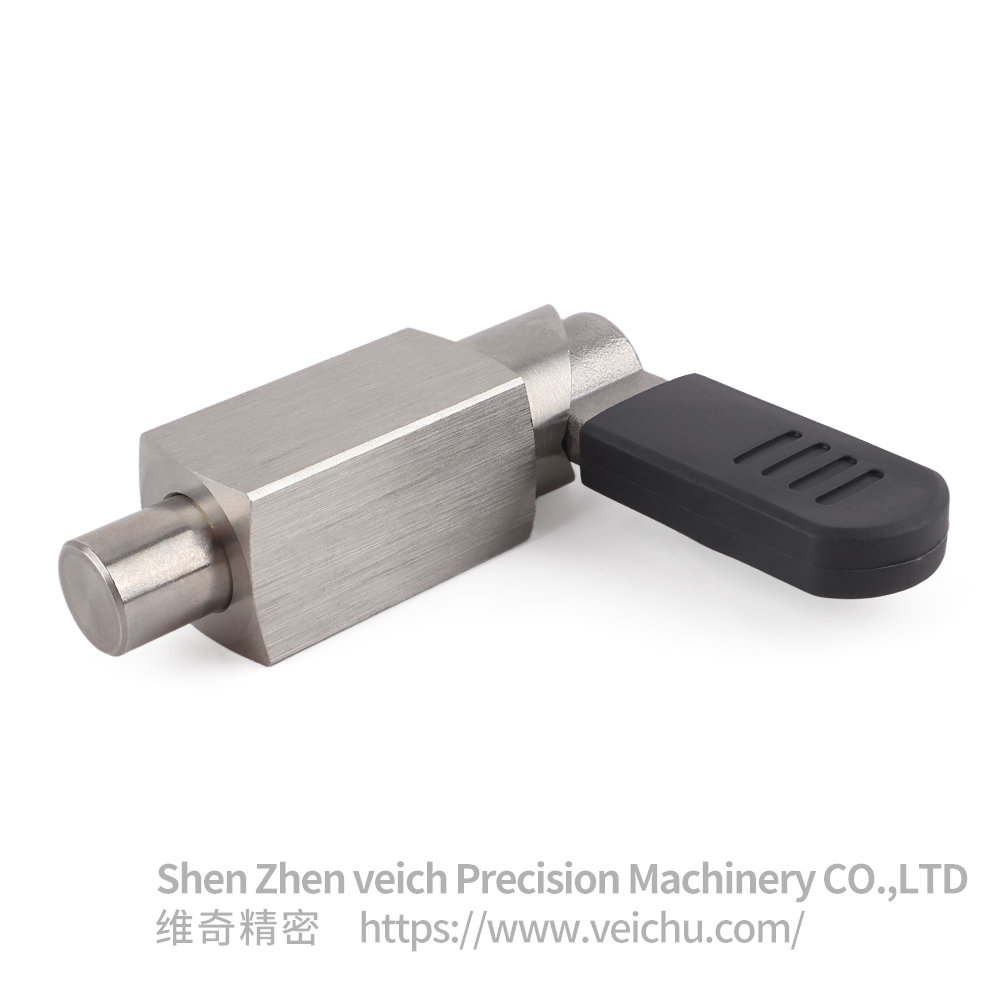 VCN256-BNK Weldable L-Handle Stainless Steel Spring Index Plunger