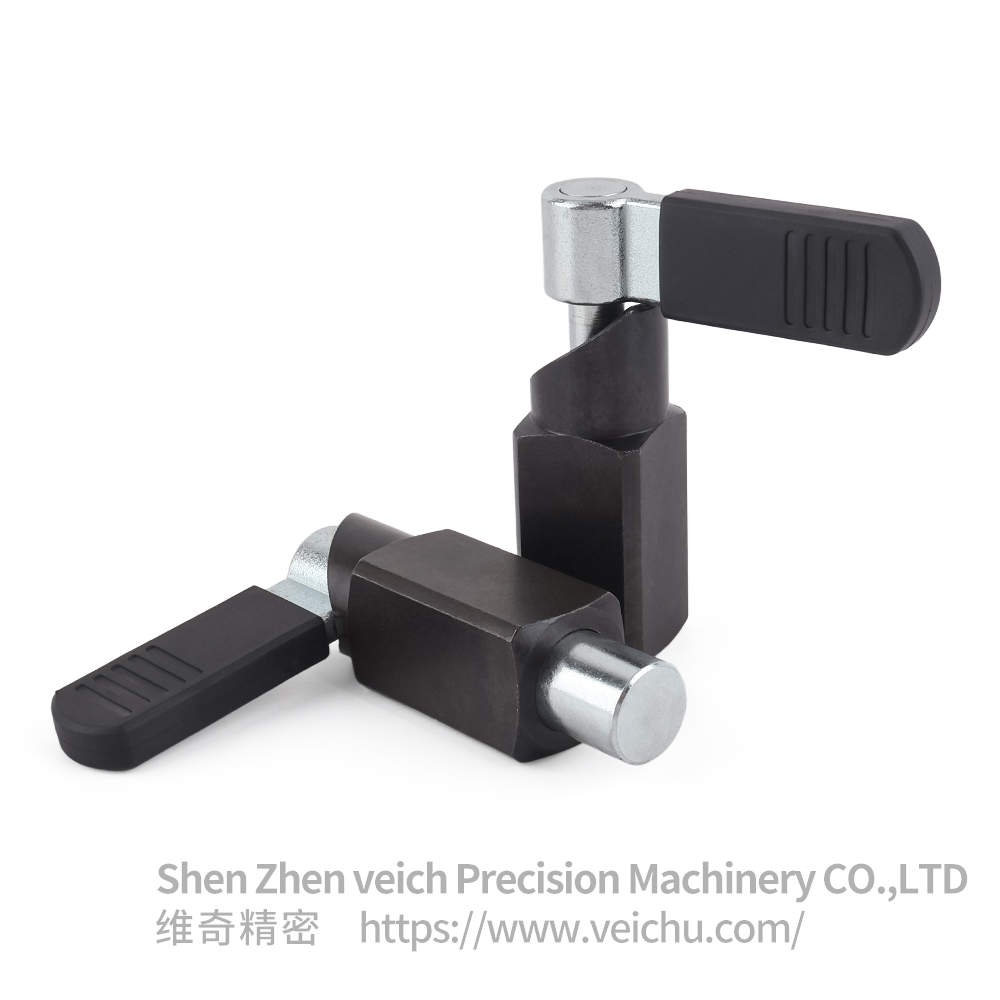 VCN256-BK Weldable L-Handle Carbon Steel Spring Latch Pin