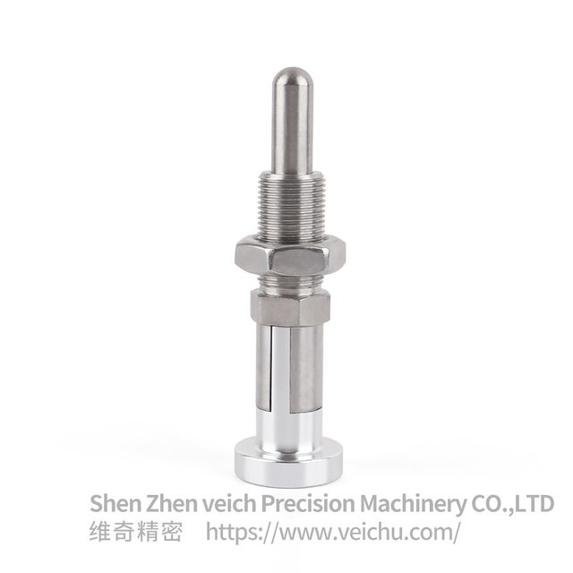 VCN253-YG-Round Head Stainless Steel Long Style Hand-Retractable Plungers