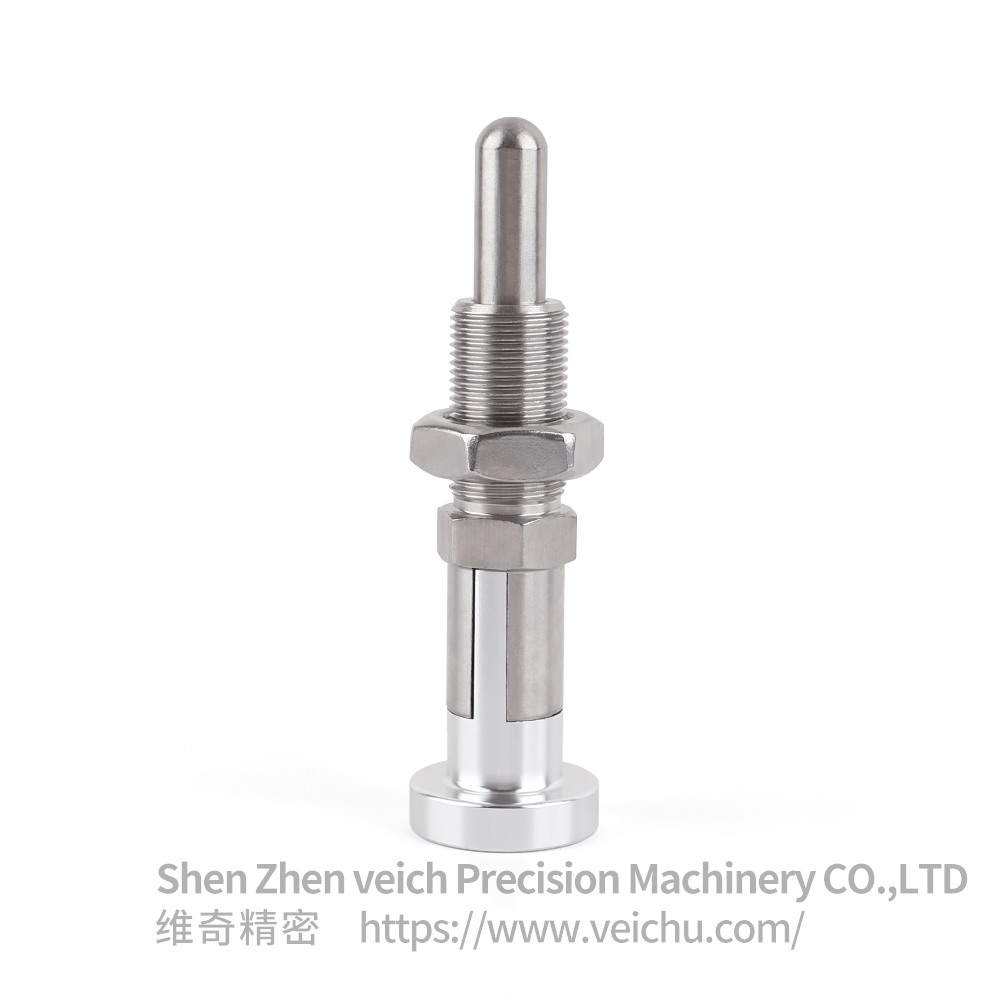 VCN253-YG-Round Head Stainless Steel Long Style Hand-Retractable Plungers