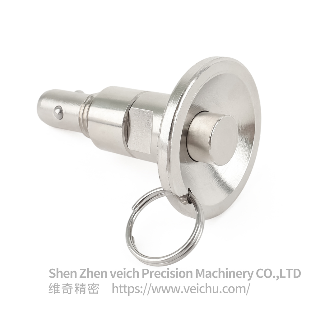 VCN125 Stainless Steel Push-botton Type Ball Lock Pin with Threaded And 3 Beads