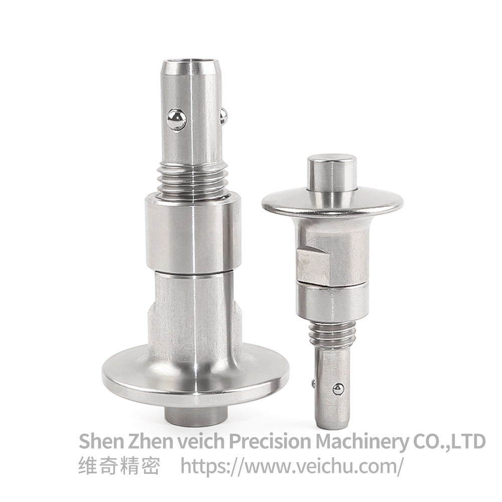 VCN126 Stainless Steel Push-botton Type 3 Beads Ball Lock Pin with Threaded 