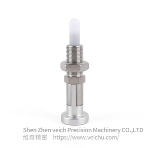 VCN253-YJ-Round Head Stainless Steel Long Style Indexing Plunger with Nylon 6 Pin