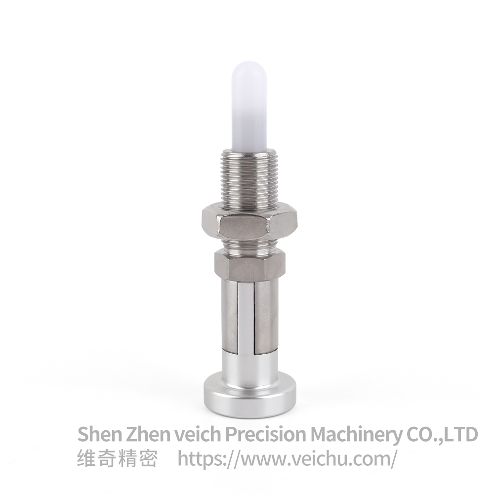 VCN253-YJ-Round Head Stainless Steel Long Style Indexing Plunger with Nylon 6 Pin