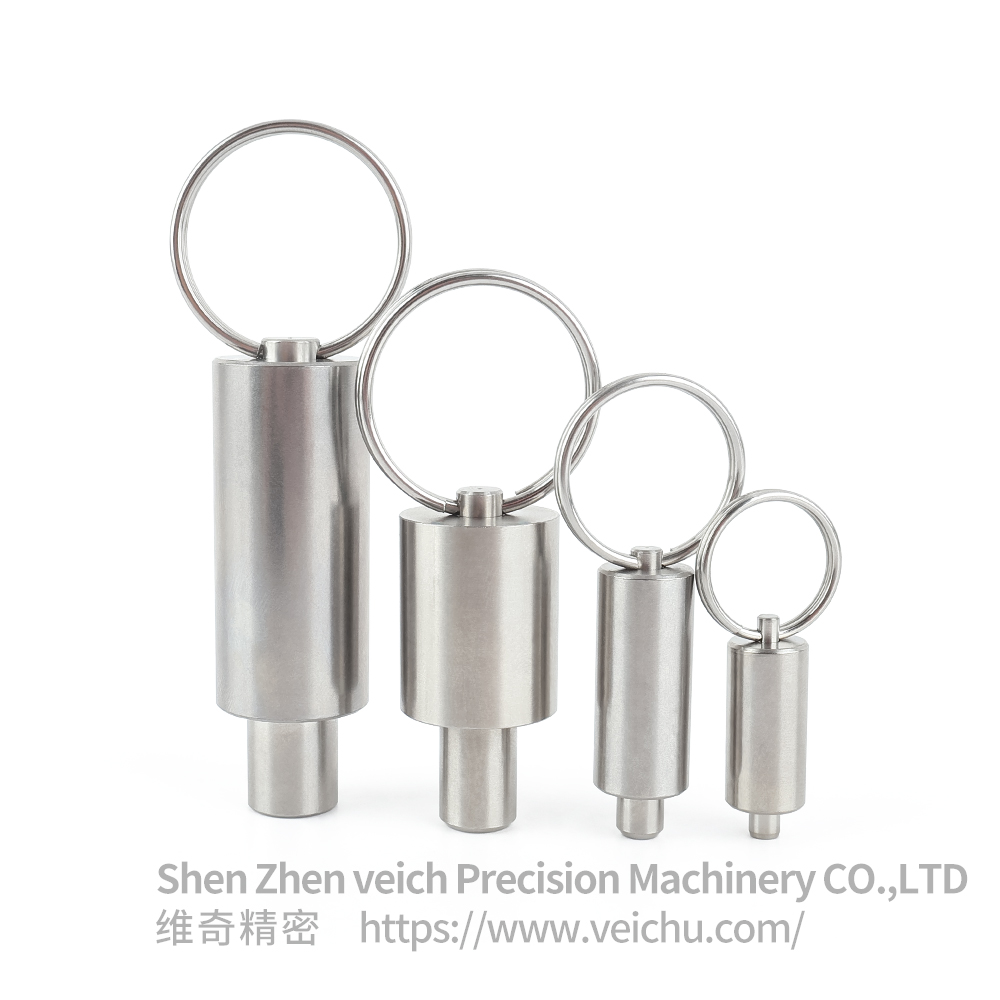 VCN237-LN Stainless Steel Pull Ring Threadless Index Pin Index Plunger 