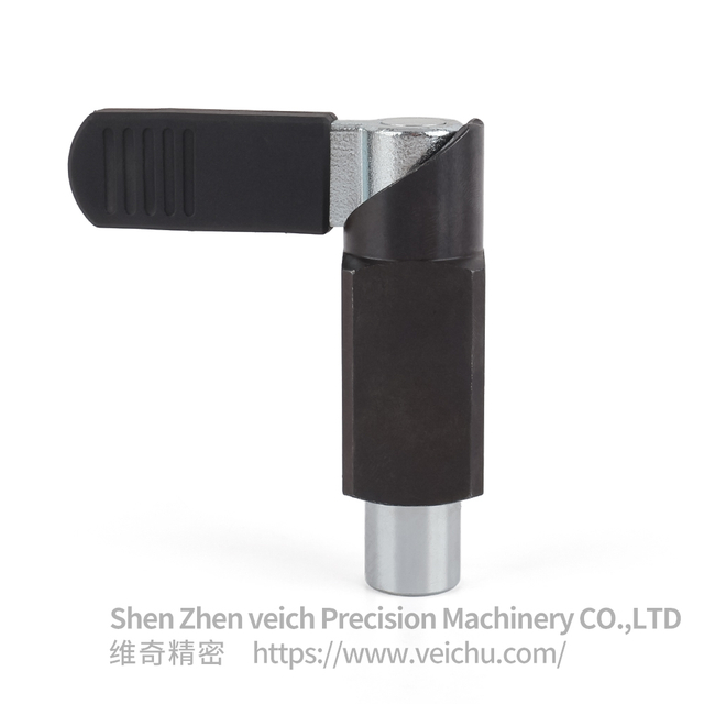 VCN256-BK Weldable L-Handle Carbon Steel Spring Latch Pin