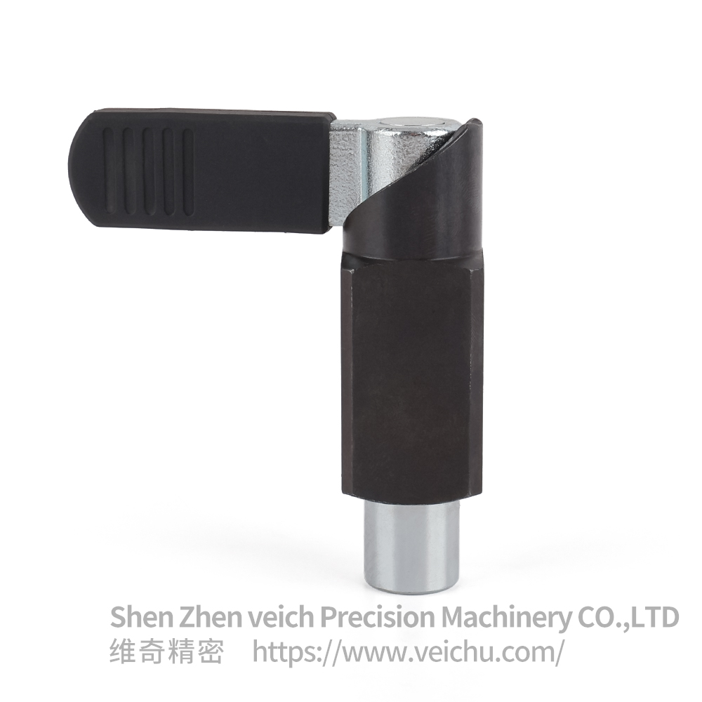 VCN256-BK Weldable L-Handle Carbon Steel Spring Latch Pin