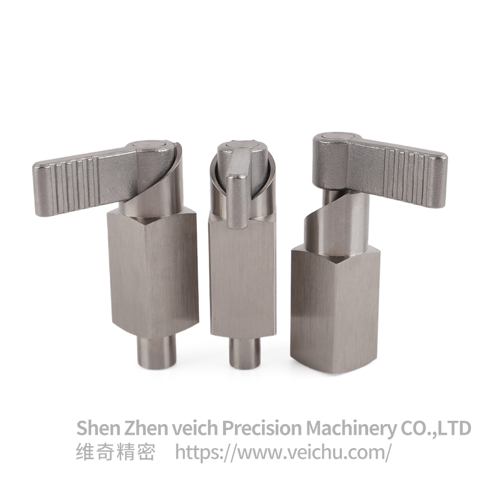 VCN256-ANK Weldable L-Handle Stainless Steel Spring Index Plunger