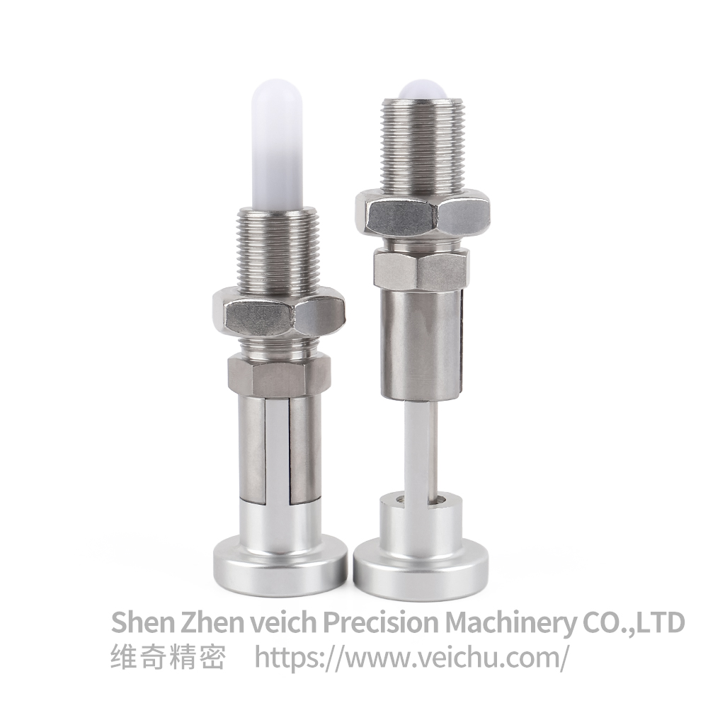 VCN253-YJ-Round Head Stainless Steel Long Style Indexing Plunger with Nylon 6 Pin