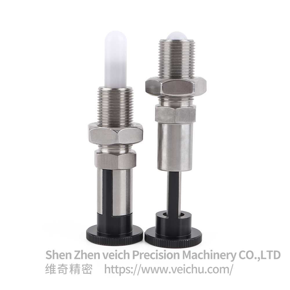 VCN253-HG-Black Head Stainless Steel Rest Position Type Indexing Plungers with Nylon 6 Pin