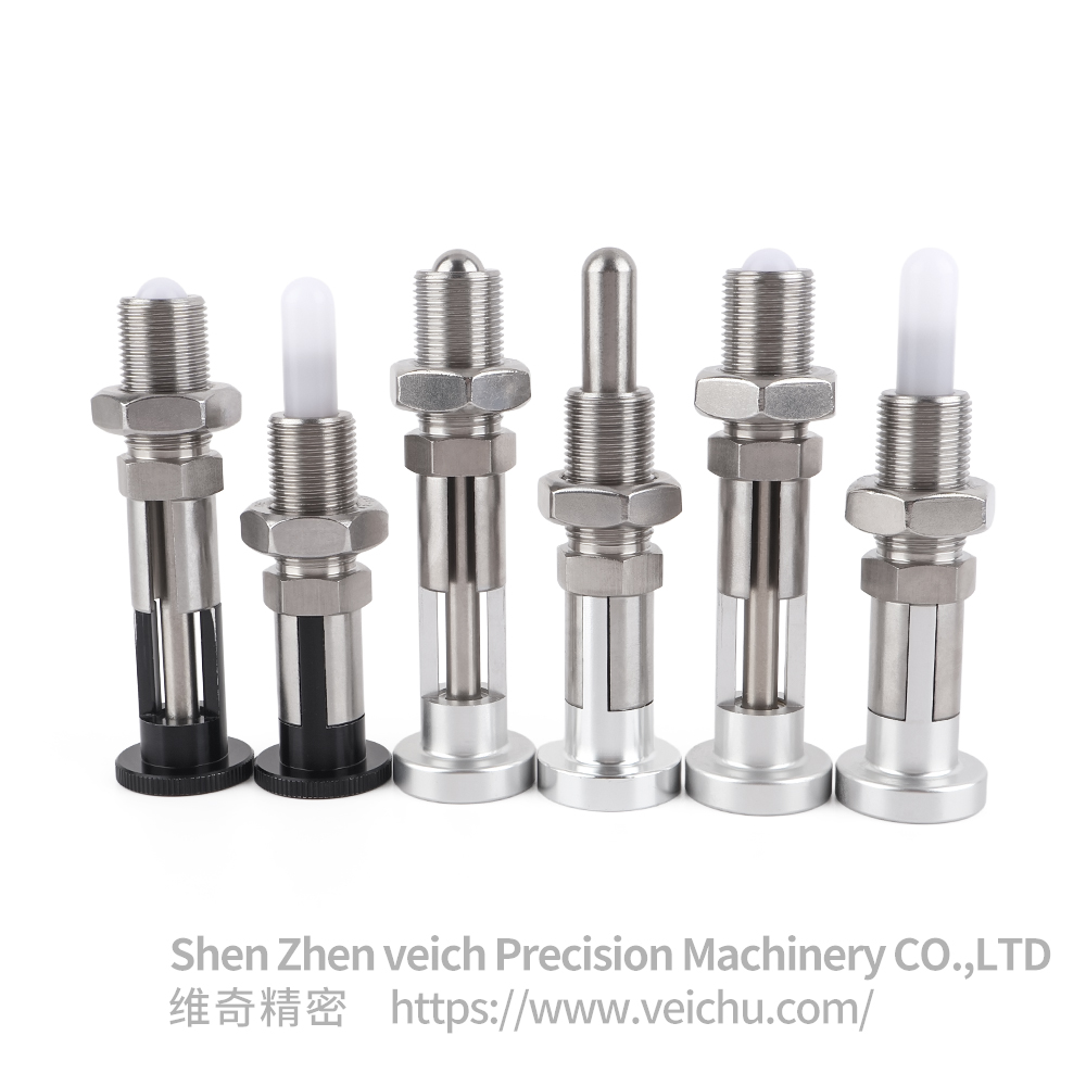 VCN253-YG-Round Head Stainless Steel Long Style Hand-Retractable Plungers