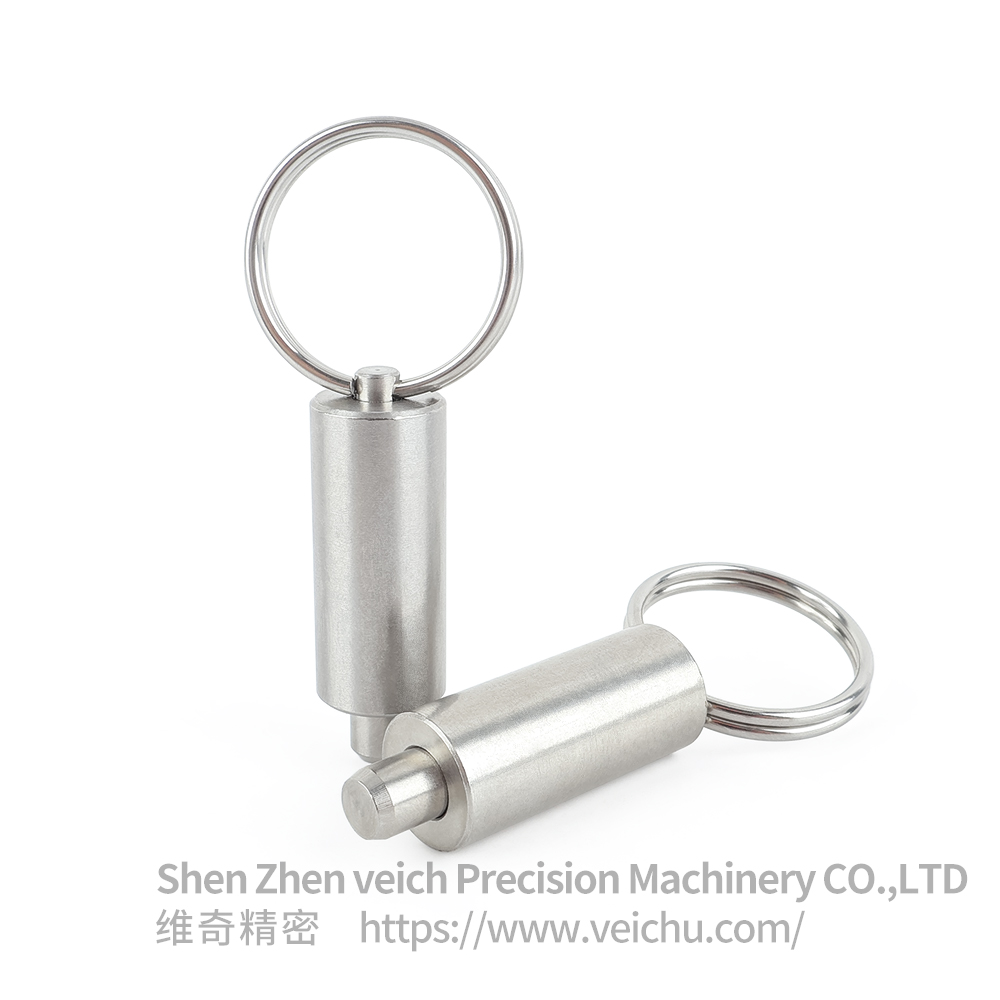 VCN237-LN Stainless Steel Pull Ring Threadless Index Pin Index Plunger 