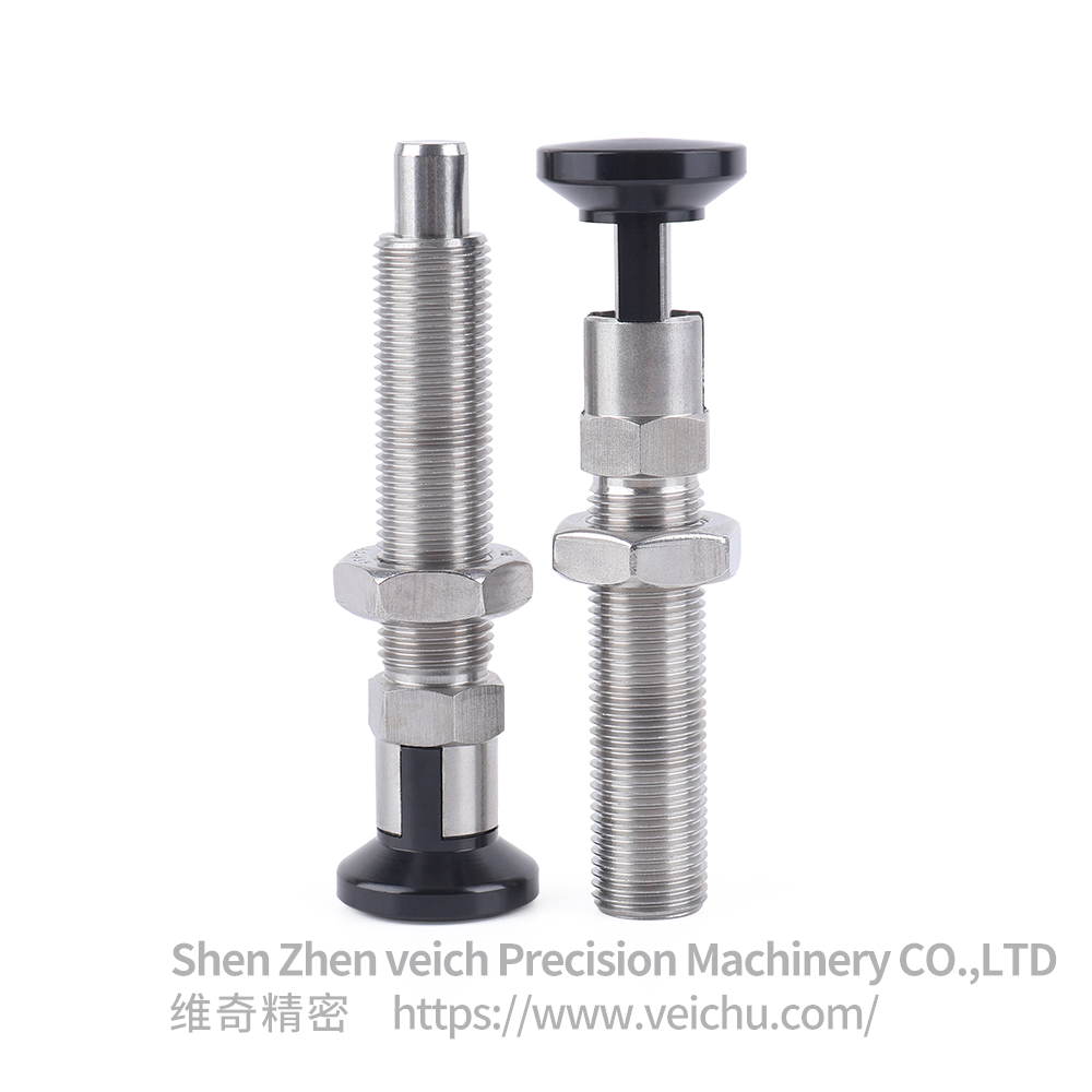 VCN244-CNK Stainless Steel Rest Position Extended Thread Pull Index Plunger