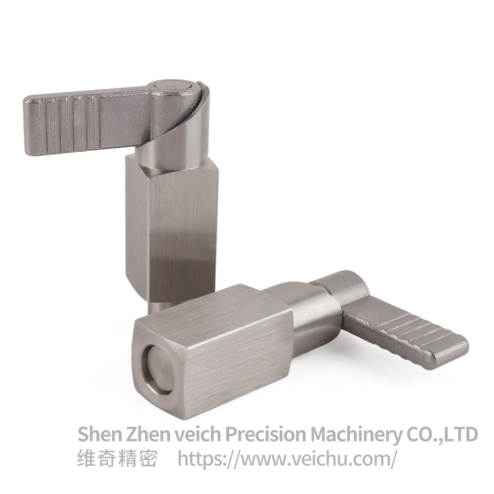 VCN256-ANK Weldable L-Handle Stainless Steel Spring Index Plunger