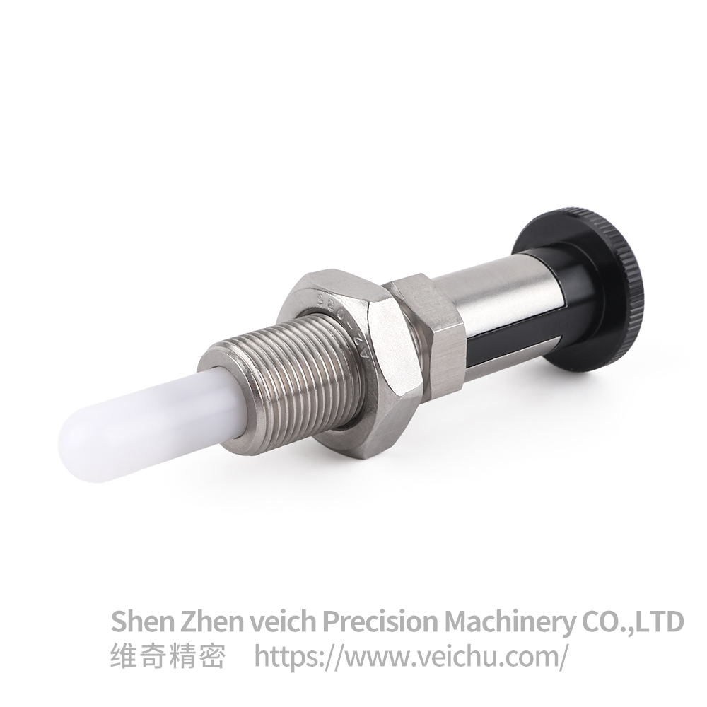 VCN253-HG-Black Head Stainless Steel Rest Position Type Indexing Plungers with Nylon 6 Pin