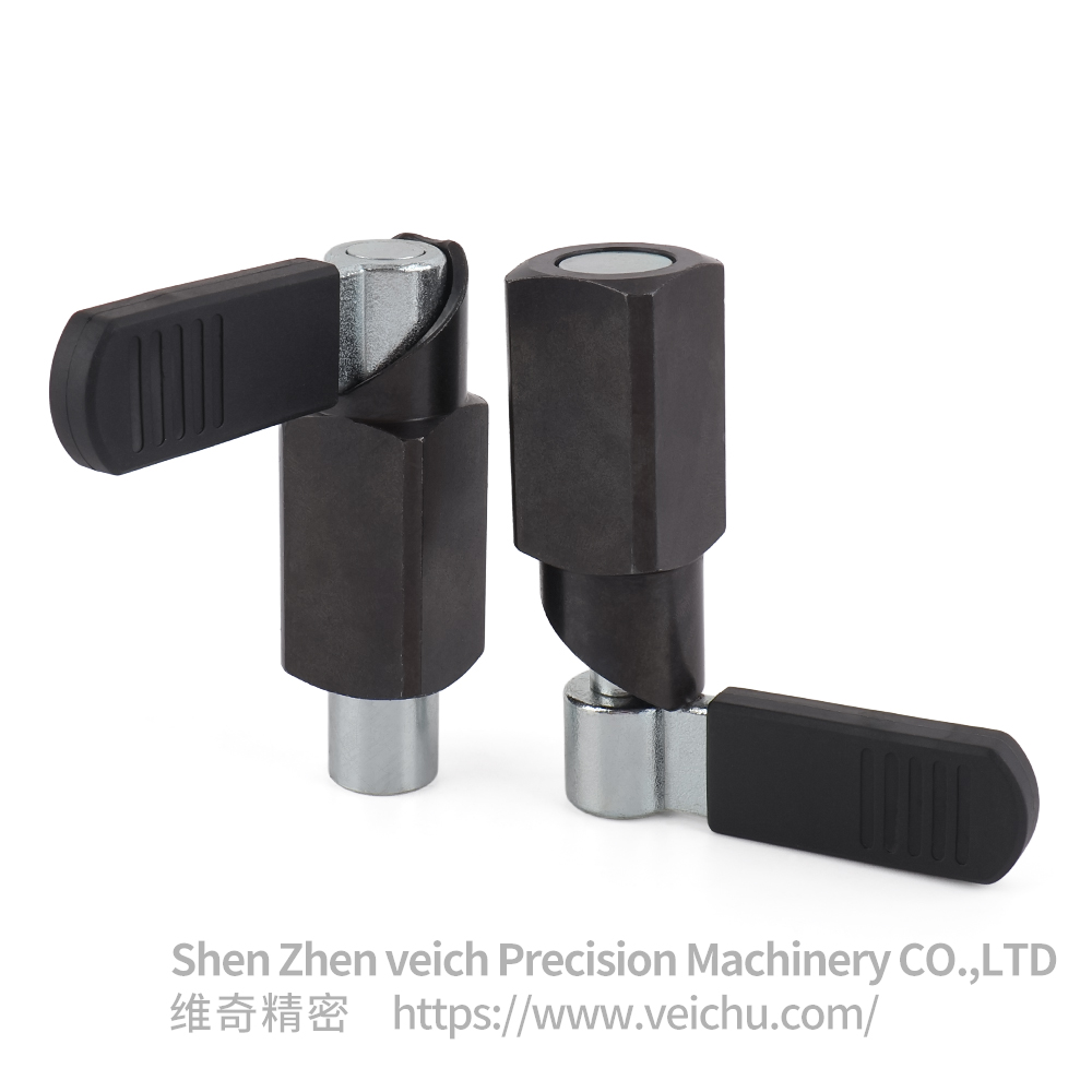 VCN256-BK Weldable L-Handle Carbon Steel Spring Latch Pin