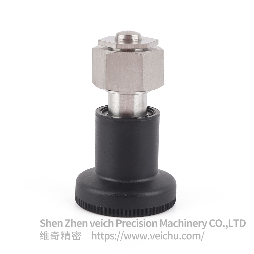 VCN255-CN-Stainless Steel Rest Position Hexagonal Index Plunger with Nylon6 Knob