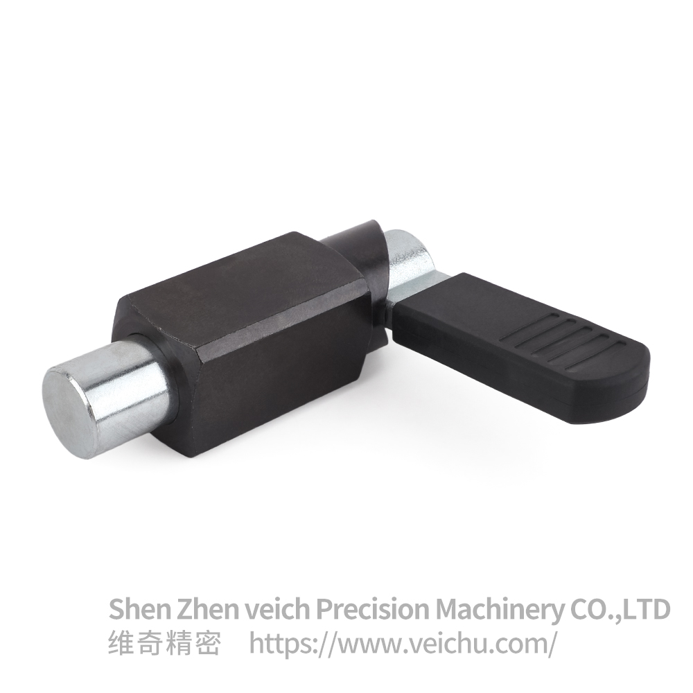 VCN256-BK Weldable L-Handle Carbon Steel Spring Latch Pin