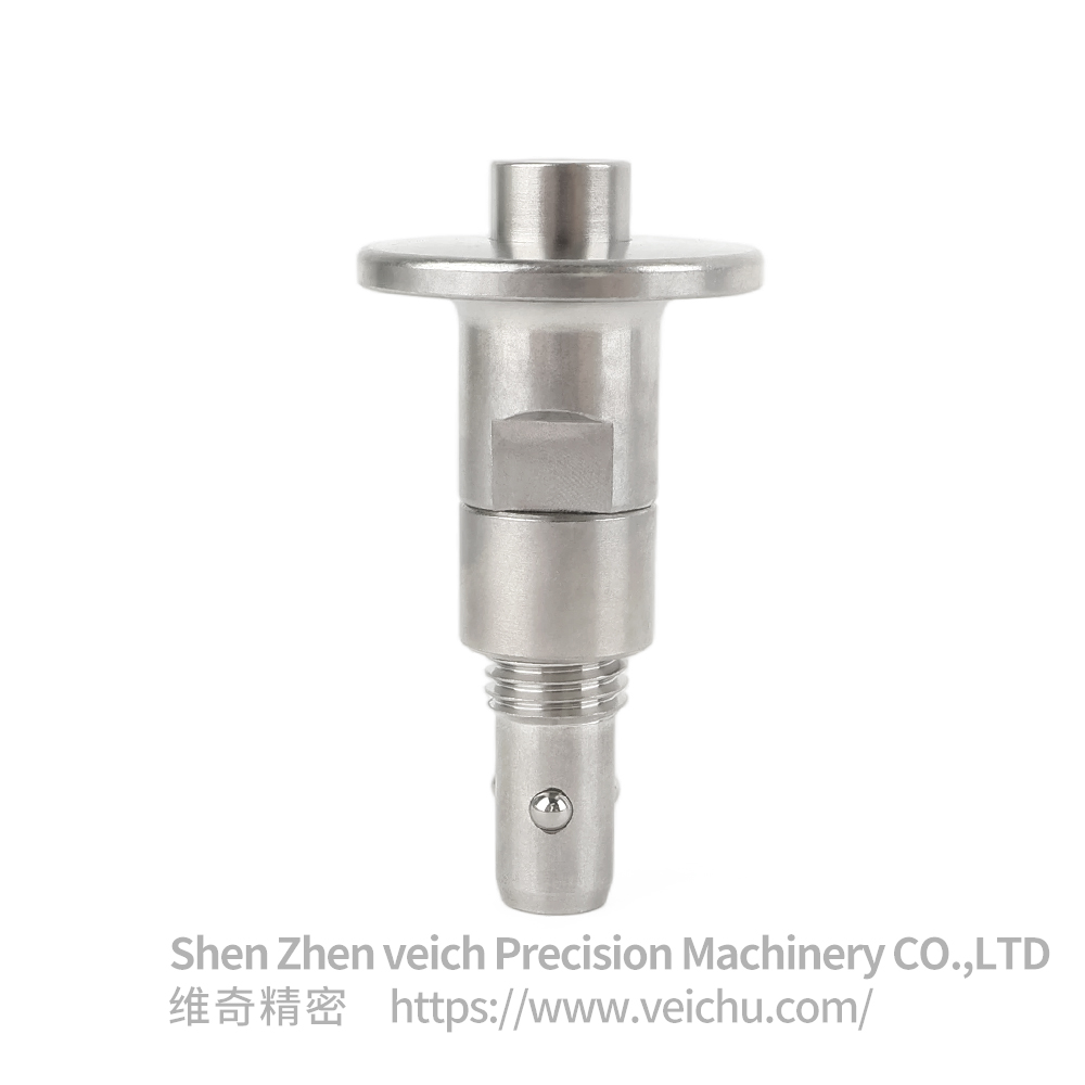 VCN126 Stainless Steel Push-botton Type 3 Beads Ball Lock Pin with Threaded 